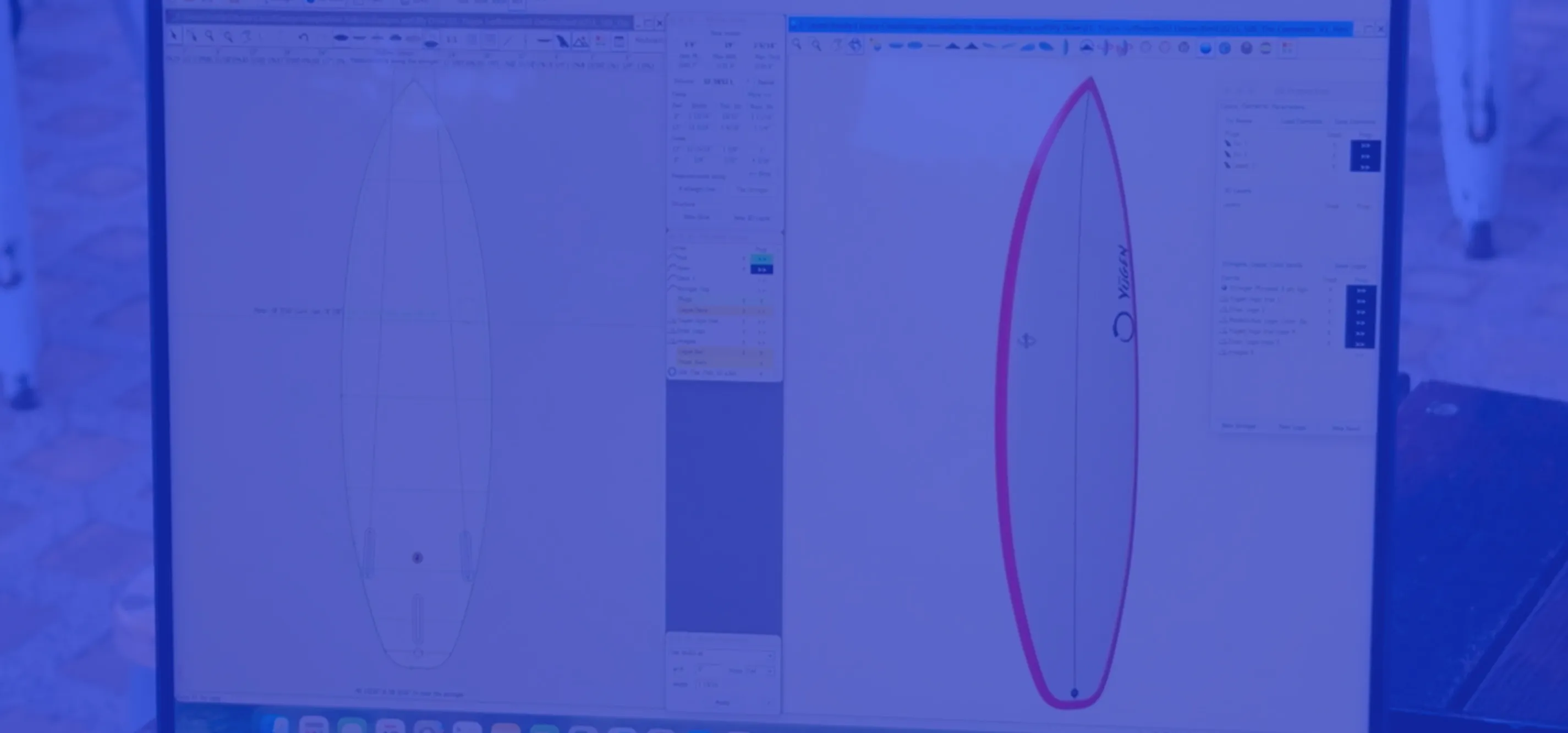 Surfboards in shaping bay